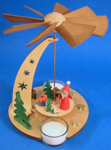 Premium Dregano Santa Pyramid Tealight Candles - Handmade in Germany - Perfect for Christmas Decorations, Holiday Gifts & Cozy Home Ambiance