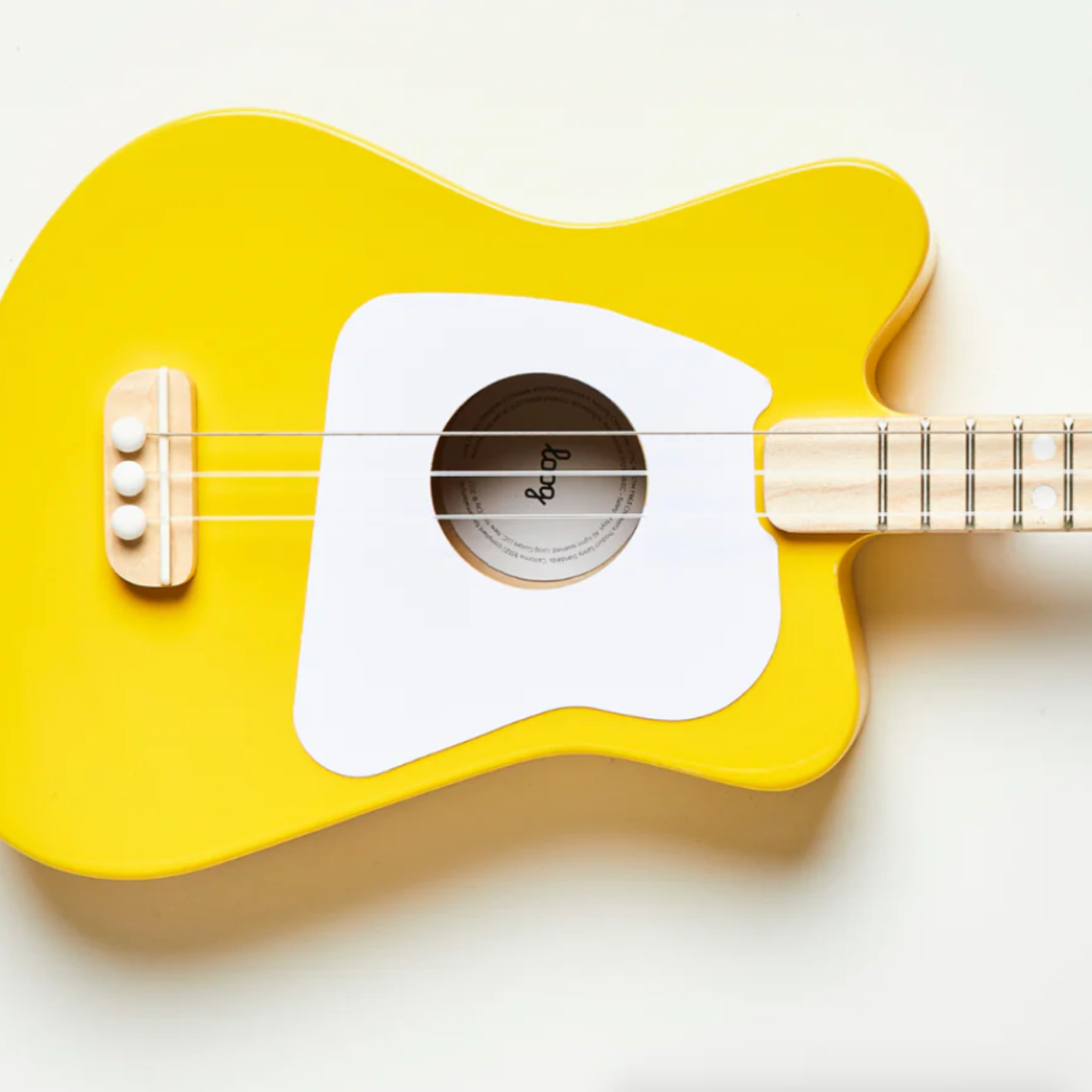 Loog Mini Acoustic Guitar for Kids | 3-String Beginner Guitar | Yellow Musical Instrument for Toddlers & Children | Perfect for Birthday Gifts, Music Lessons & Home Playtime