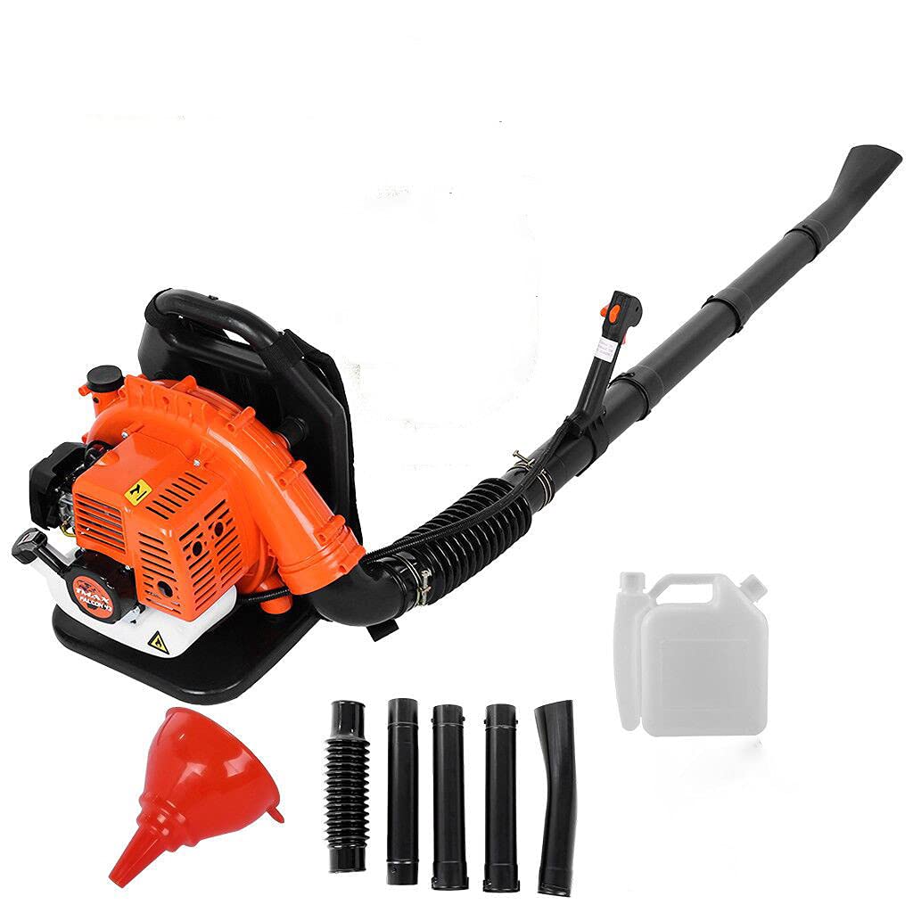 2.3HP Gas Powered Backpack Leaf Blower with Vacuum - EB808 High Performance 2-Stroke Lawn Care Equipment for Yard Cleaning, Leaf Removal & Debris Clearing