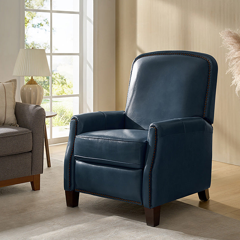 Claudia Genuine Leather Cigar Glider Recliner Chair - Premium Leather Rocking Recliner for Living Room, Nursery & Relaxation | Comfortable Gliding Motion for Nursing Mothers & Seniors