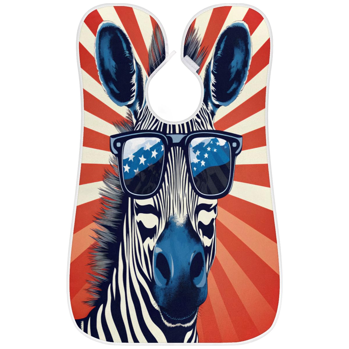 Stylish Zebra Print Beard Shaving Bib for Men & Women - Waterproof Hair Dye Apron, Barber Cape for Haircuts & Makeup - Sink Hair Catcher for Beard Trimming & Grooming - Perfect Salon Accessory & Gift for Barbers