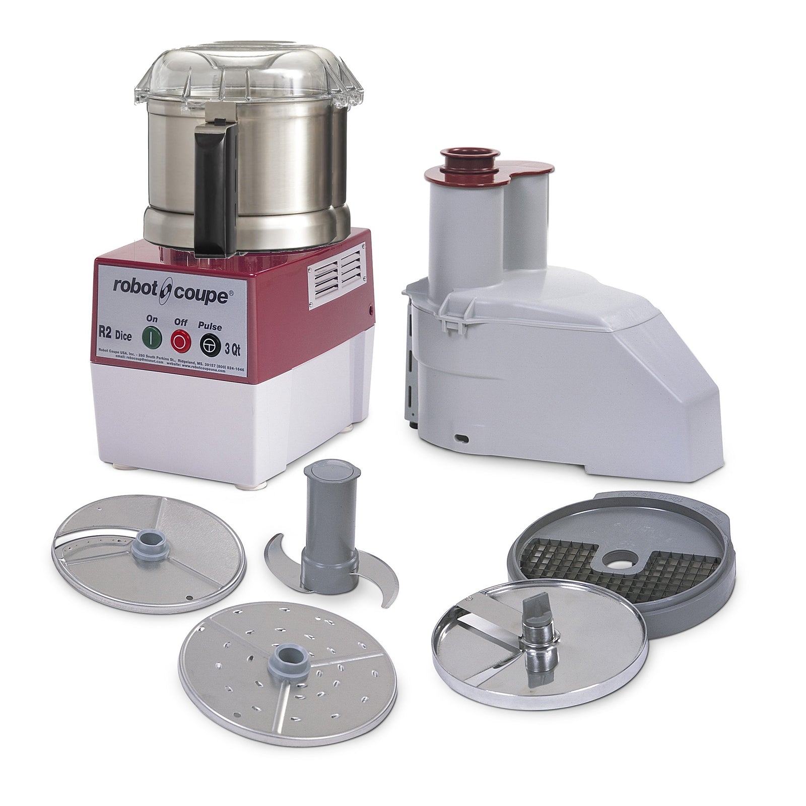 Robot Coupe 3 Qt Dice Ultra Combination Food Processor - 1 HP Continuous Feed Commercial Food Chopper for Restaurants, Catering & Home Kitchens