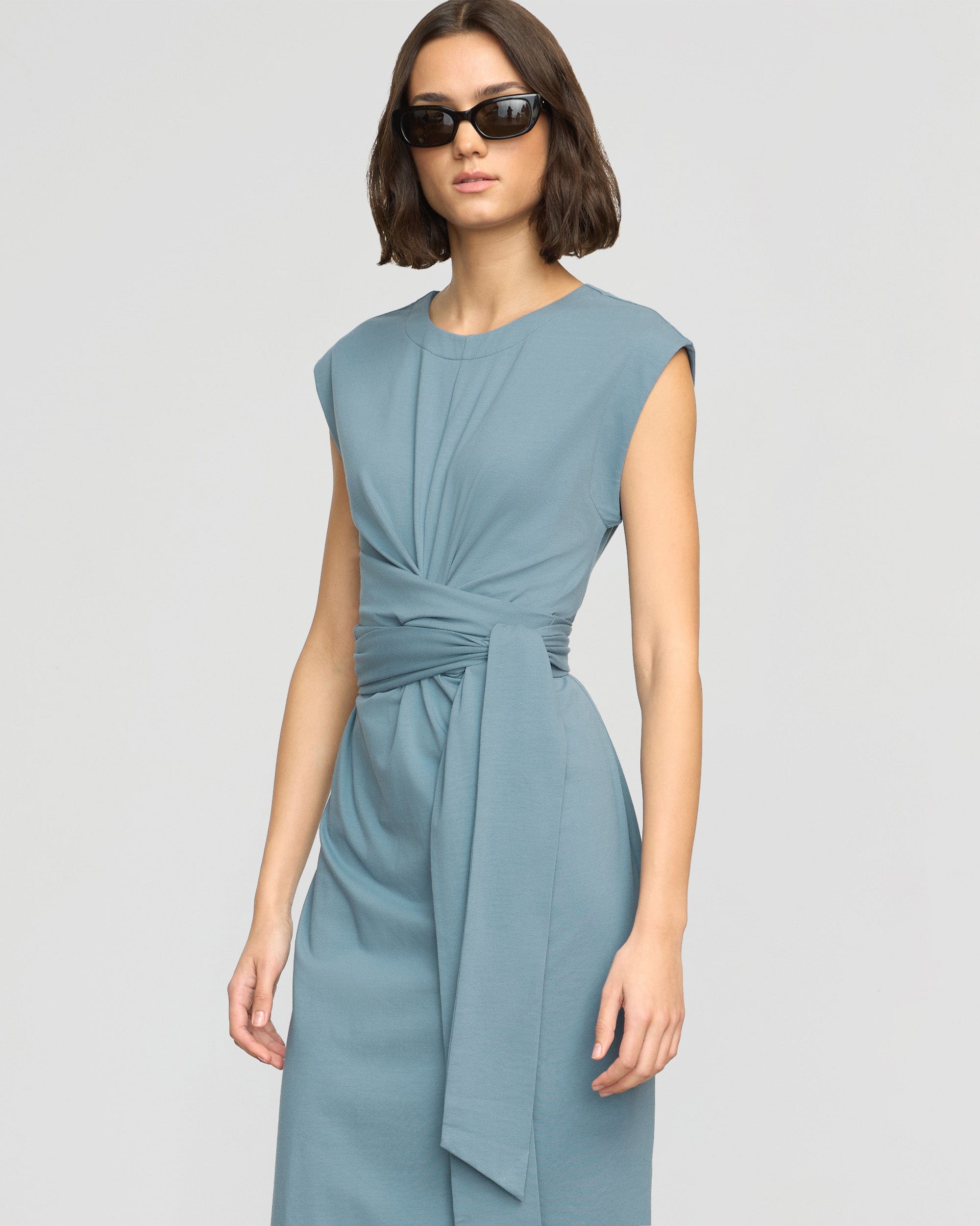 Fei Tie Front Organic Cotton Dress - Women's Flowy Boho Summer Dress for Casual Outings, Beach Vacations & Date Nights