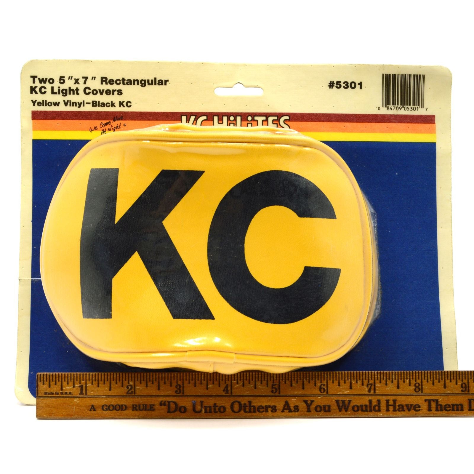 KC HiLiTES 5x7 Inch Rectangular Light Covers #5301 - Set of 2 Yellow Lenses for Off-Road Vehicles & Trucks - Durable Protective Covers for Fog Lights & Headlights