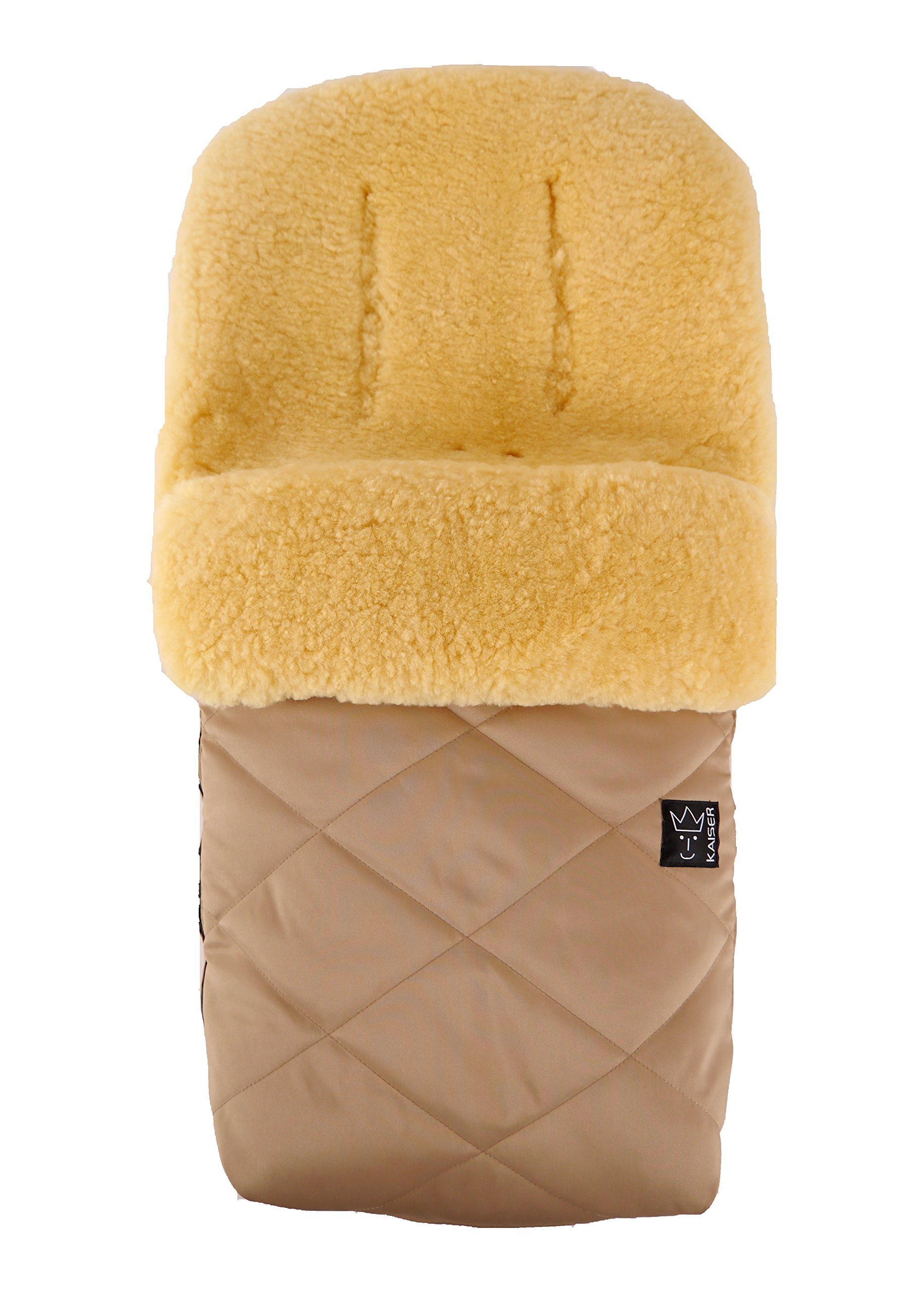 Premium Stroller Sheepskin Foot Muff - Natural Warm Winter Cover for Baby Strollers & Prams - Cozy & Soft for Outdoor Walks, Shopping, and Park Visits
