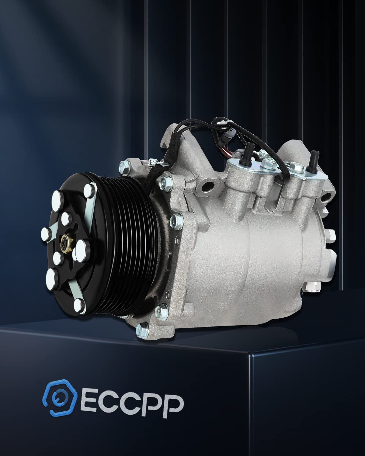 ECCPP A/C Compressor with Clutch for 2002-2006 Honda CR-V 2.4L - Replacement Part for Car Air Conditioning System - Perfect for Summer Cooling & Vehicle Maintenance