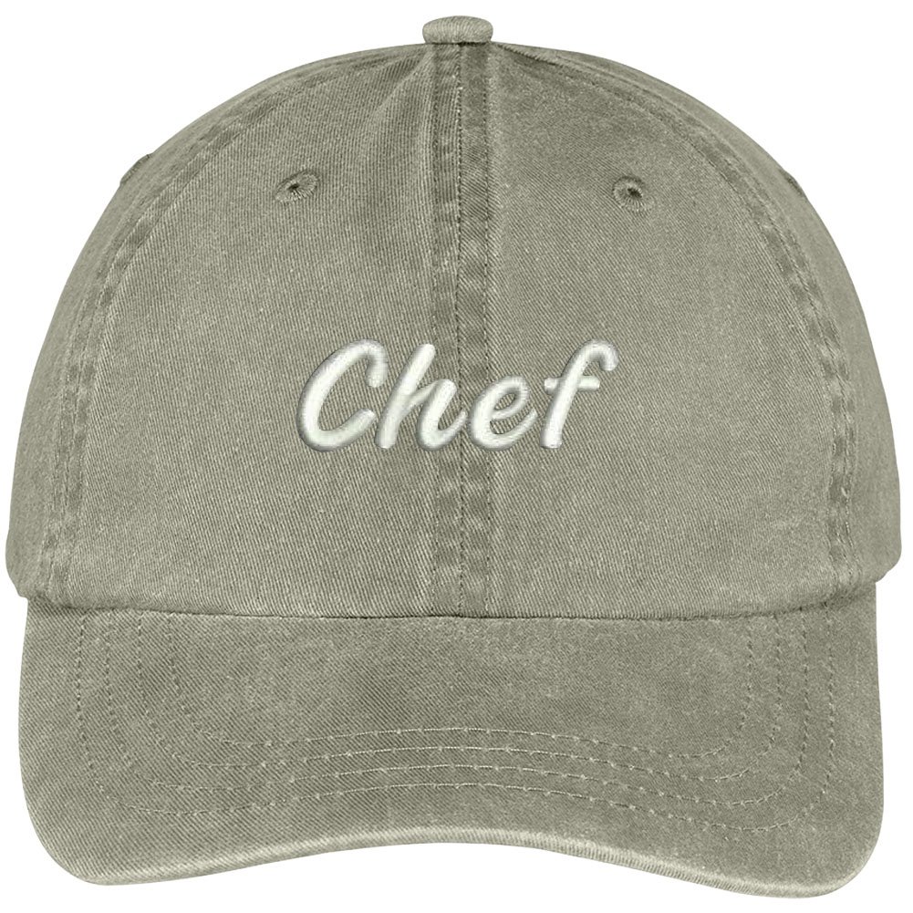 Trendy Chef Embroidered Cotton Baseball Cap - Adjustable Washed Cotton Hat for Cooking & Outdoor Activities | Perfect for Kitchen, BBQ, and Casual Wear