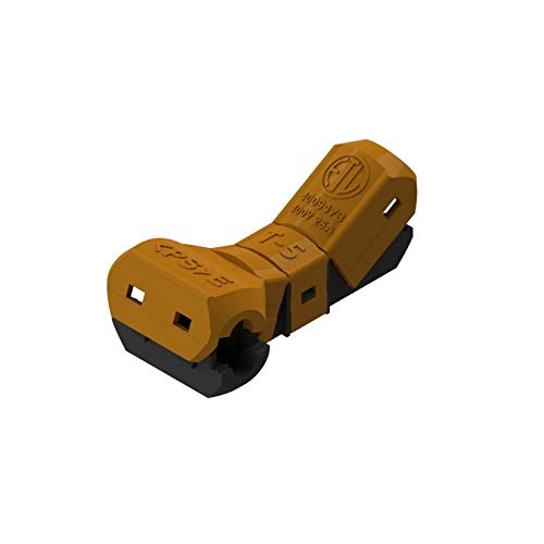 T-Type Wire Connector [T-5] - No Peel, No Splice, No Tape Required - Water Resistant, Quick & Safe Electrical Insulated Terminals for 11-10 AWG (4 sqmm) 25A - 100 Pcs - Ideal for Home Wiring, Automotive Repairs & Outdoor Electrical Projects
