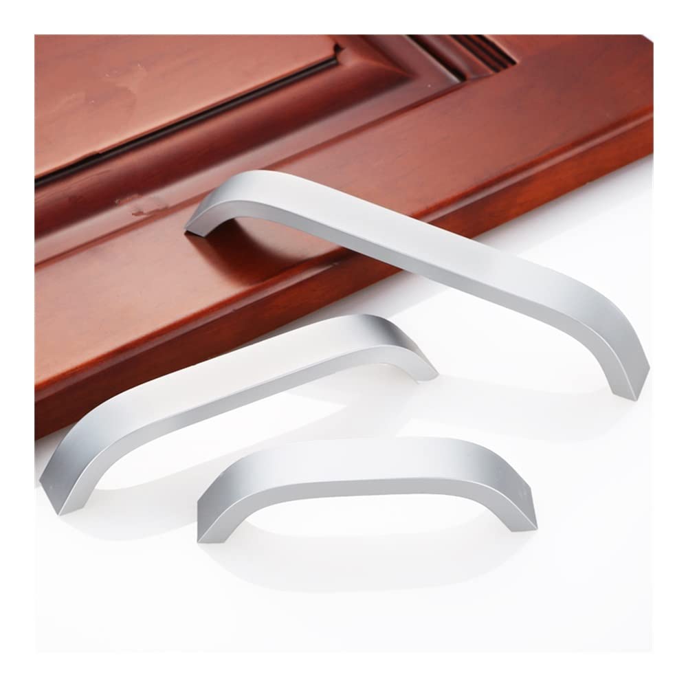 Modern Matte Black Kitchen Cabinet Handles - 96mm Hole Pitch Aluminum Alloy Drawer Pulls for Furniture & Desk Hardware | Durable & Stylish Cabinet Knobs for Home, Office & Commercial Spaces