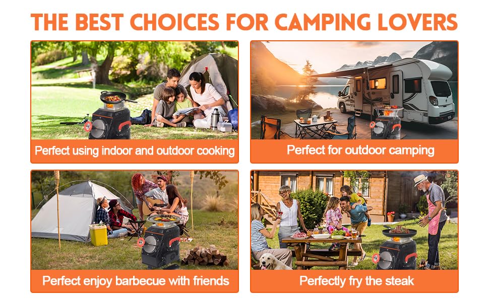 Portable Wood Burning Camp Stove - 16
