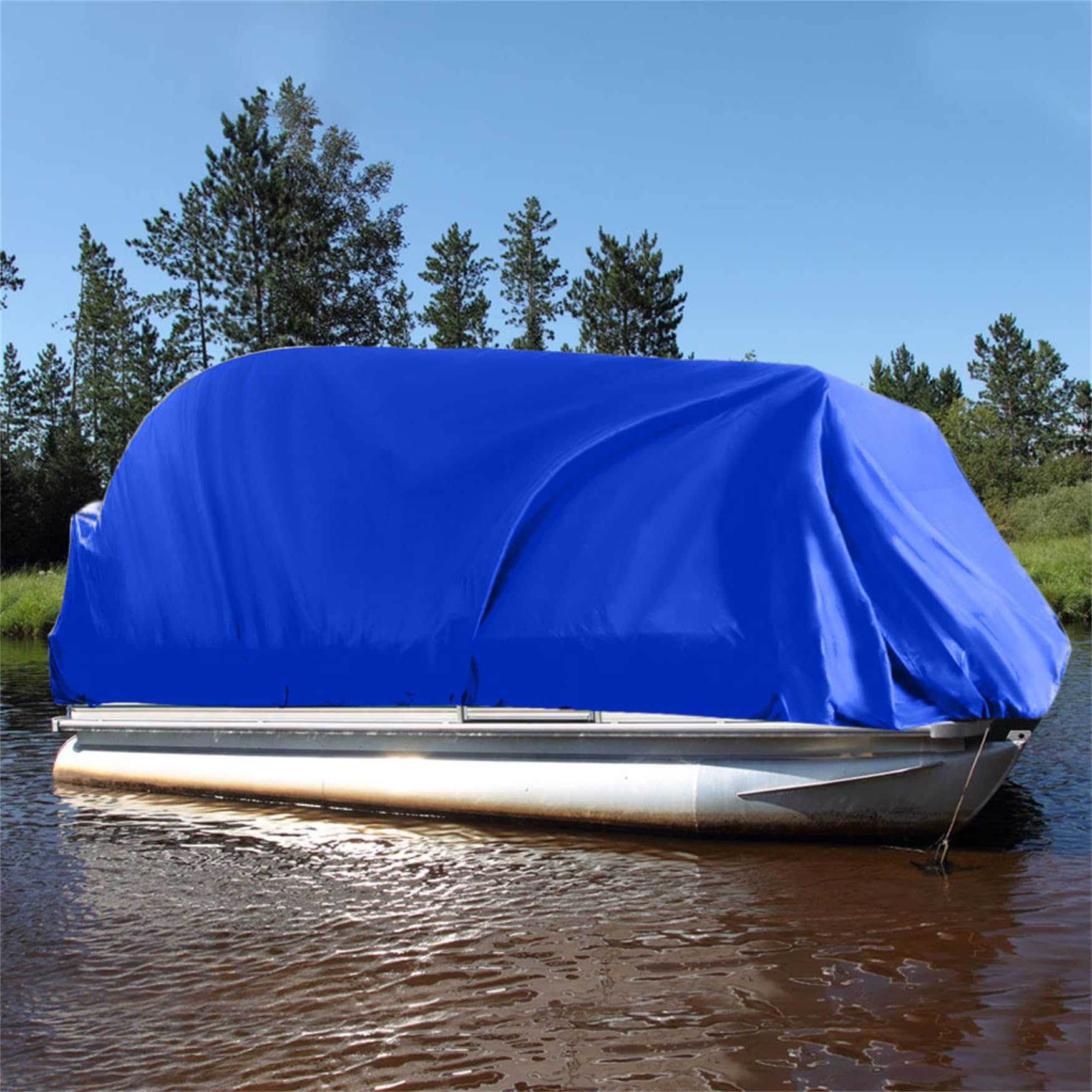 Heavy Duty 21-24 Foot Boat Cover - Trailerable Pontoon Cover for 102