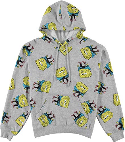 SpongeBob SquarePants Men's Graphic Hoodie Sweatshirt - Funny Cartoon Character Print Pullover for Casual Wear, Lounge & Fan Gifts