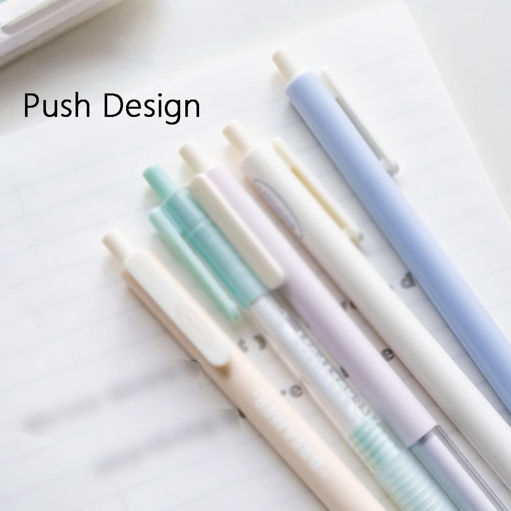 Premium 0.5mm Gel Pens Set of 5 - Quick-Drying Ink for Smooth Writing, Journaling, Sketching & Note Taking - Ideal for Students, Office Work & Creative Projects