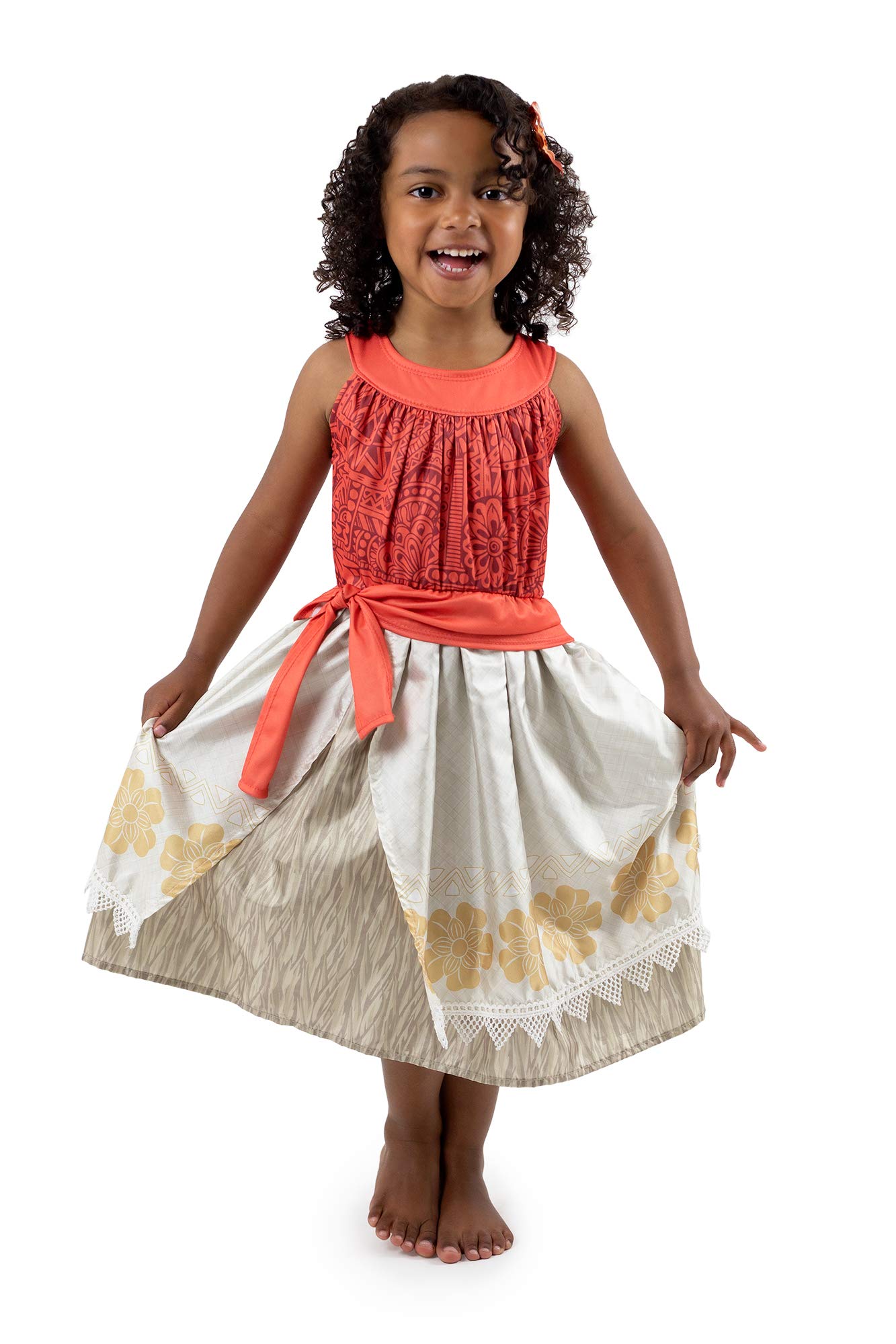 Little Adventures Traditional Island Girls Princess Costume - Authentic Hawaiian Dress for Kids, Girls' Tropical Party Outfit, Luau & Cultural Celebration Costume