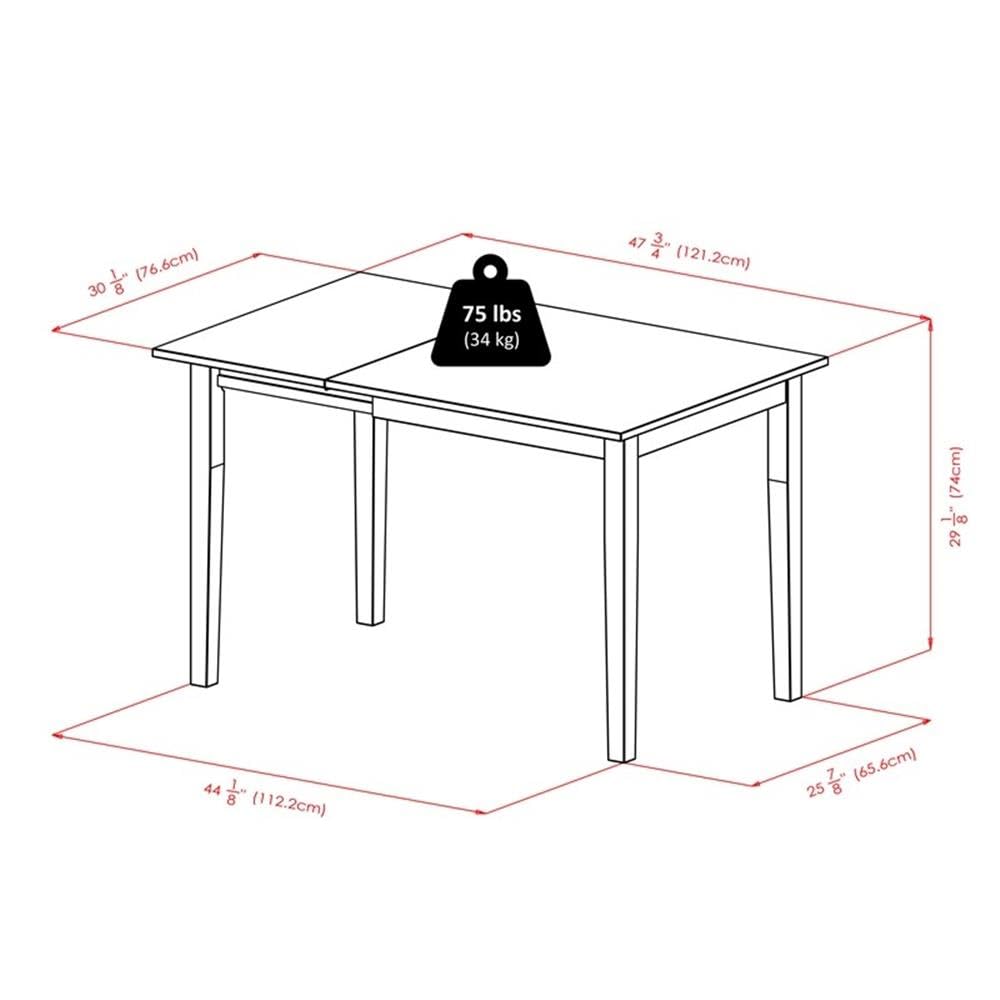 Winsome Wood Perrone 3-Piece Dining Set with Drop Leaf Table & 2 Slat Back Chairs | Space-Saving Kitchen Furniture for Small Apartments & Breakfast Nooks