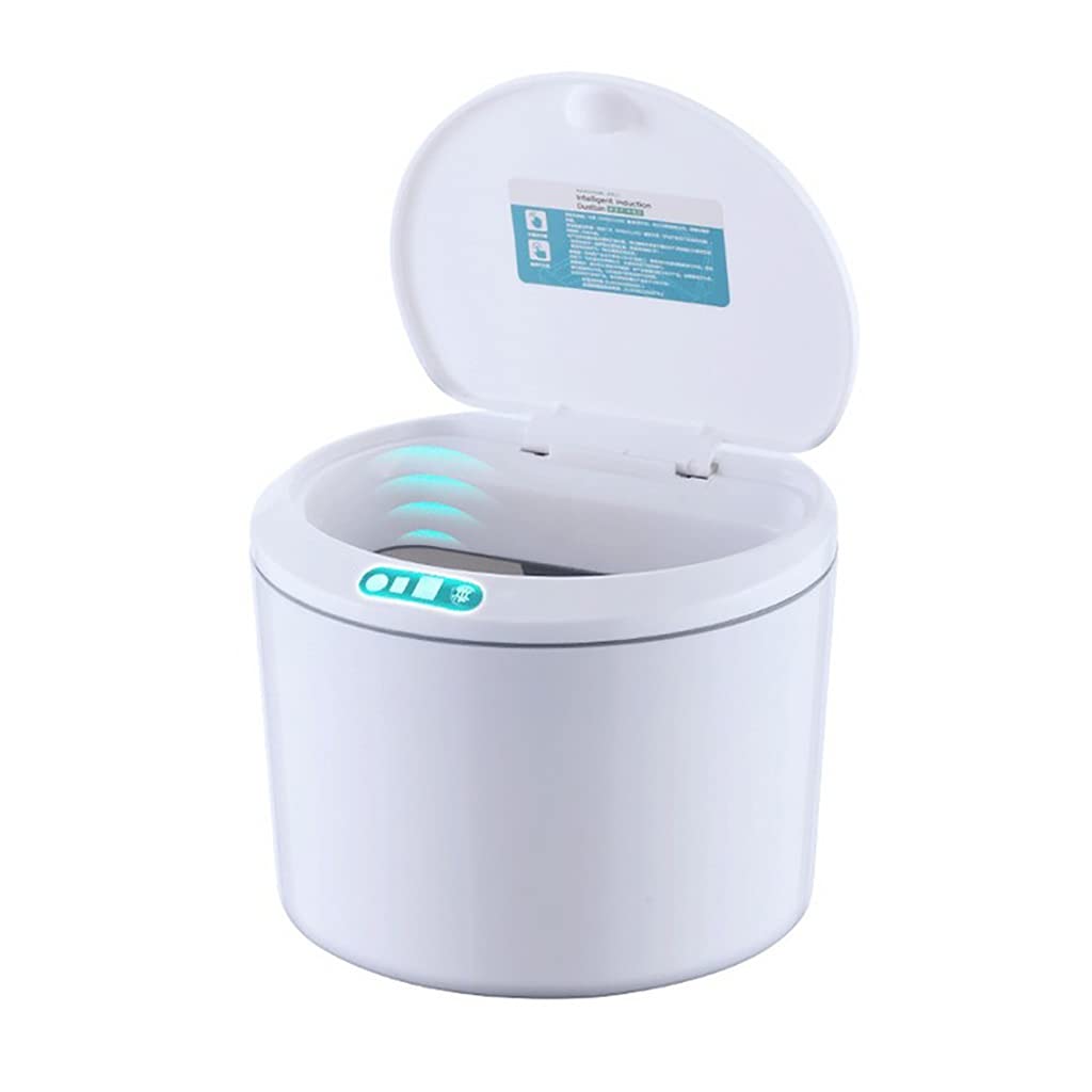 EVTYI 3L Automatic Sensor Trash Can - Battery Powered Mini Waste Bin with Lid for Office Desk, Home, Car & RV | Hands-Free Touchless Garbage Bin for Kitchen, Bathroom & Vehicle Use