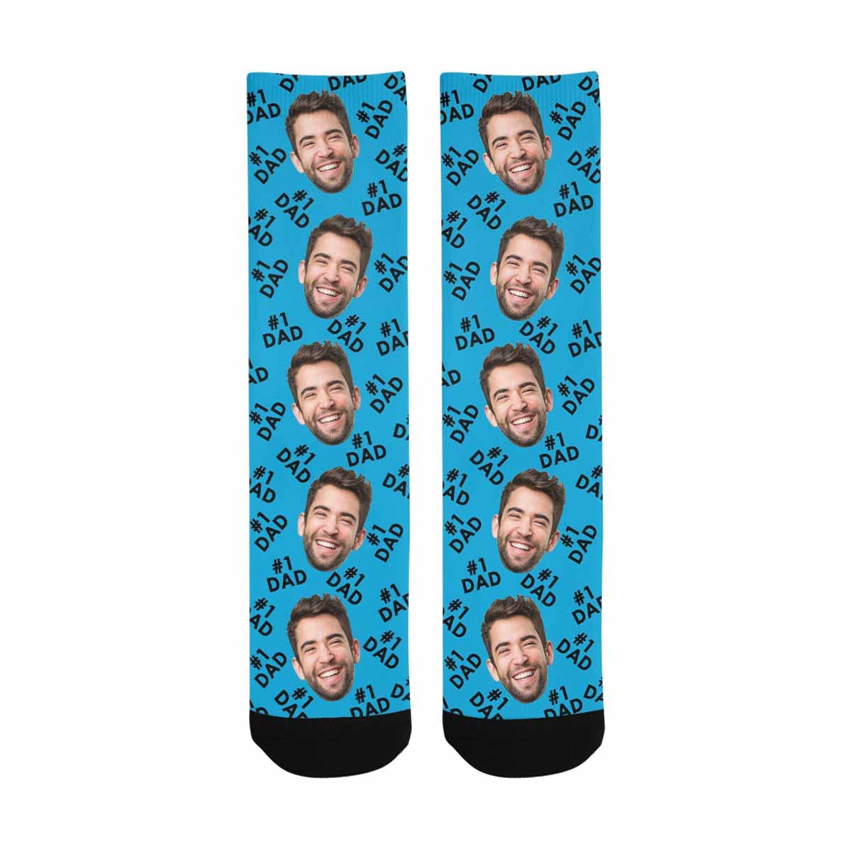 Personalized Father's Day Gift Socks - Custom Photo Face Funny Dad Socks for Men | Unique Birthday, Christmas & Father's Day Presents | Comfortable Novelty Socks for Gag Gifts & Special Occasions