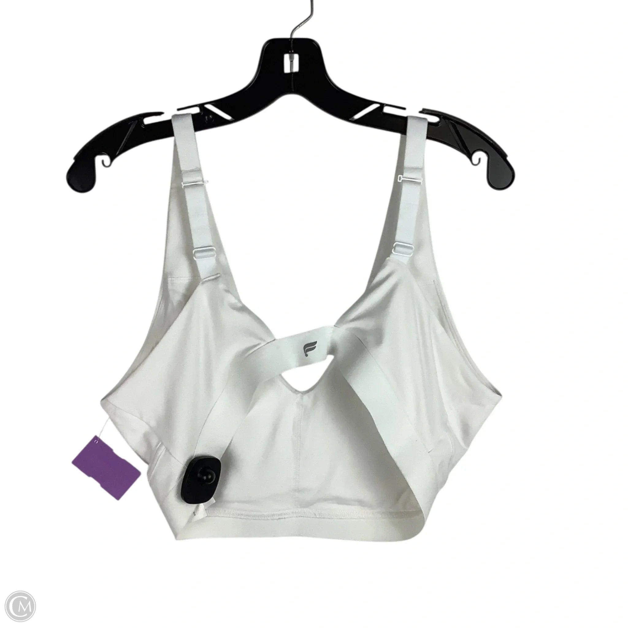Fabletics Women's High-Performance Athletic Sports Bra - Breathable & Supportive Workout Top in White, Size XL - Ideal for Yoga, Running & Gym Fitness