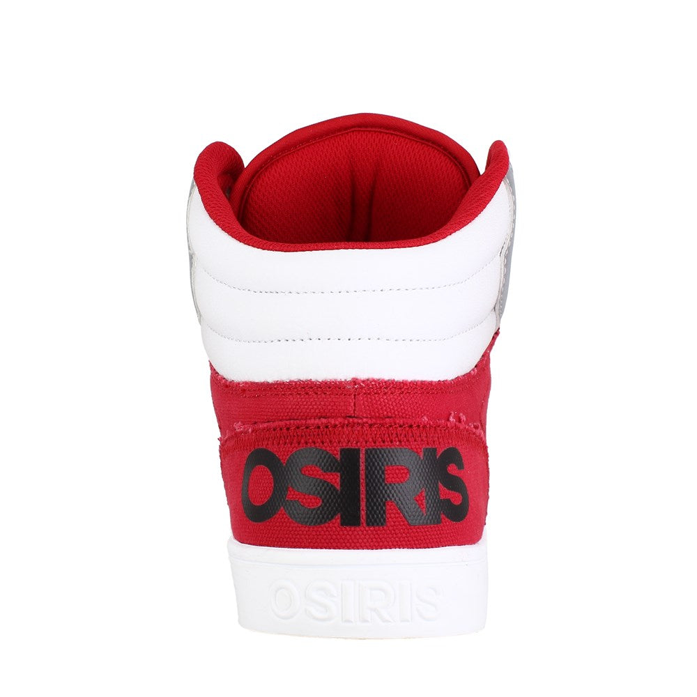 Osiris CLONE Skate Shoes for Men - White/Red/Navy Colorway | High-Performance Sneakers for Skateboarding, Streetwear & Casual Wear