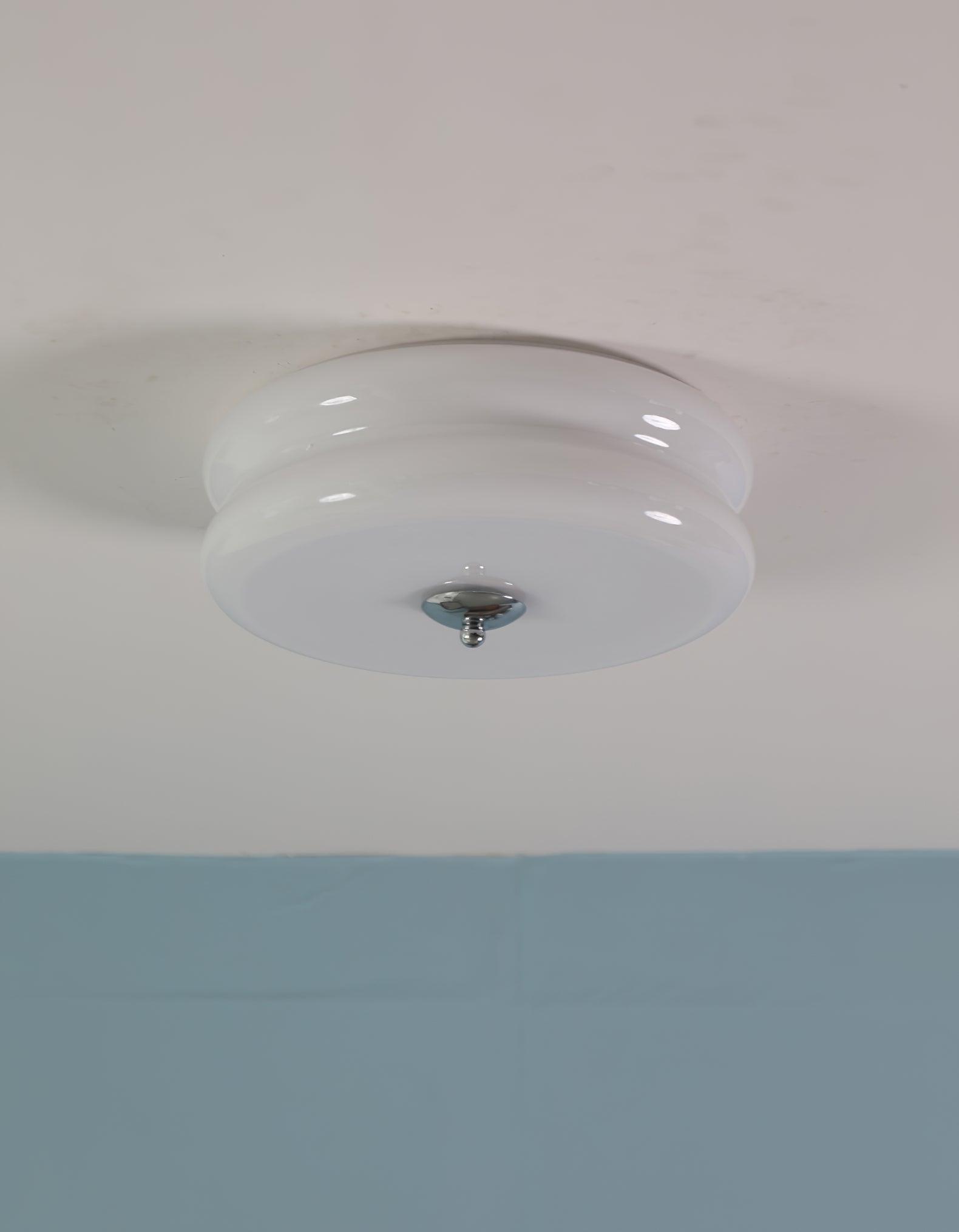 Art Deco Vintage Ceiling Light Fixture - Antique Bronze Finish, Crystal Accents - Perfect for Dining Room, Bedroom, or Foyer Lighting