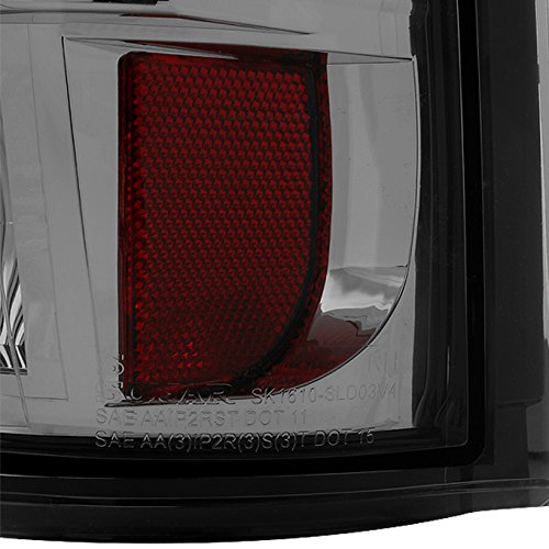 AKKON Smoked V2 LED Tube Tail Lights & Brake Lamps for 1999-2002 Chevy Silverado 1500/2500 & 1999-2006 GMC Sierra Pickup Truck - Durable & Stylish Upgrade for Night Driving & Enhanced Visibility