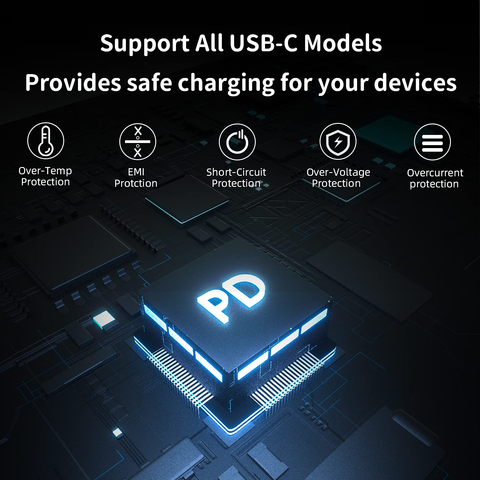 25W USB C Wall Charger Block with 6.6ft Cable - Super Fast Charging Power Adapter for iPhone 15/14/13, Samsung Galaxy S23/S22/S21, Google Pixel 7/6, iPad Pro & More - Compact Travel Charger for Home, Office & Car Use