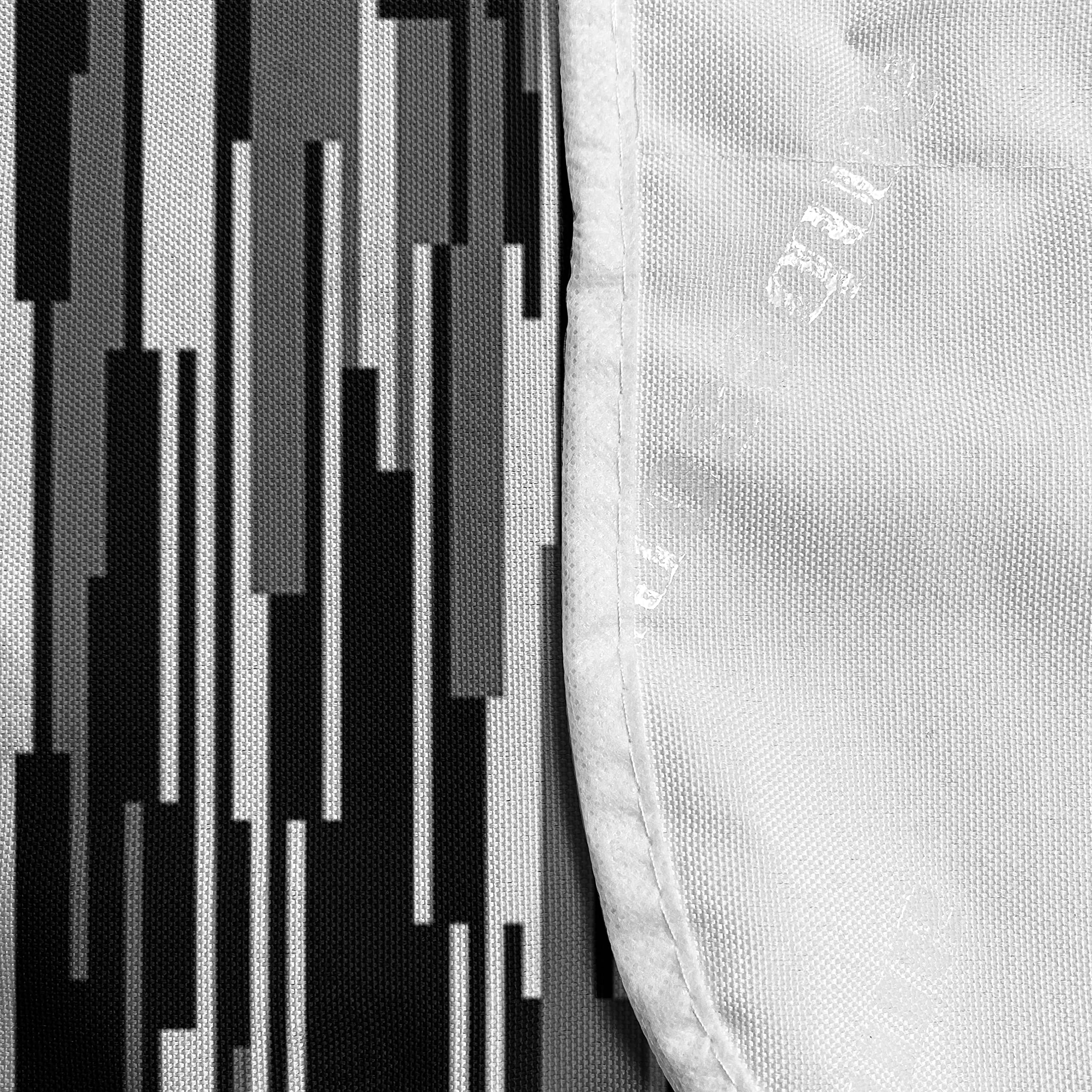Ambesonne Black and White Microwave Cover - Barcode Pattern Vertical Stripes Waterproof Kitchen Organizer with Pockets 36
