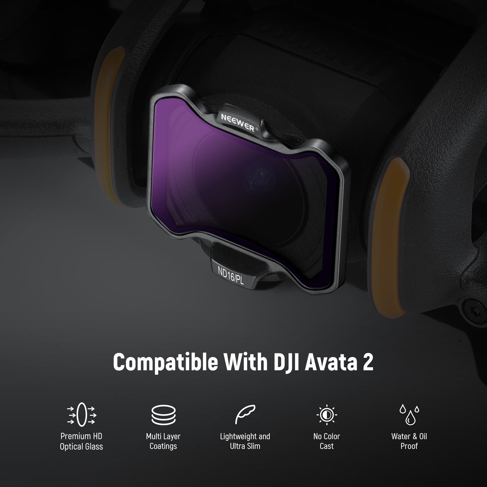 NEEWER FL A99 4-Pack ND/PL Filter Kit for DJI Avata 2 Drone - Professional Lens Filters for Cinematic Aerial Photography & Videography