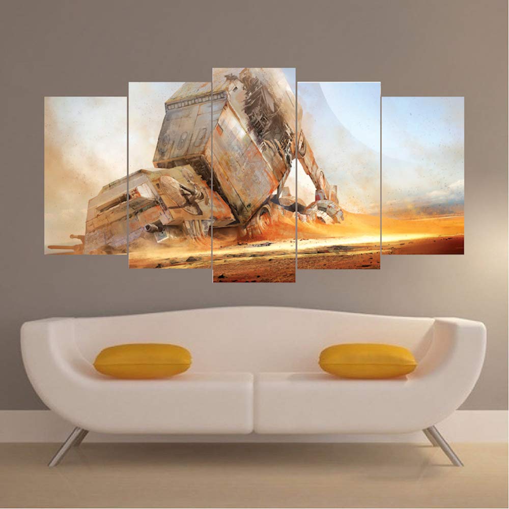 Star Wars Imperial Walker AT-AT Wall Decal - Removable Vinyl Sticker for Bedroom, Dorm & Apartment Decor - The Force Awakens Themed Mural - Perfect for Fans & Movie Lovers - Easy to Apply & Remove Wall Stickers - Great for Themed Rooms, Gaming Spaces & Star Wars Collections