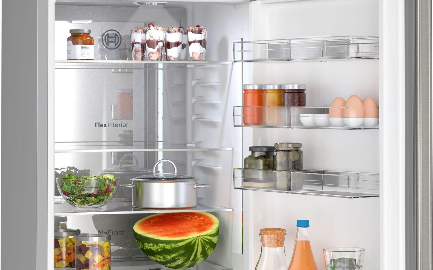 Bosch 500 Series 24 Inch Freestanding Bottom Freezer Refrigerator - Stainless Steel, Easy Clean, Energy Efficient | Perfect for Kitchens, Apartments & Open Floor Plans