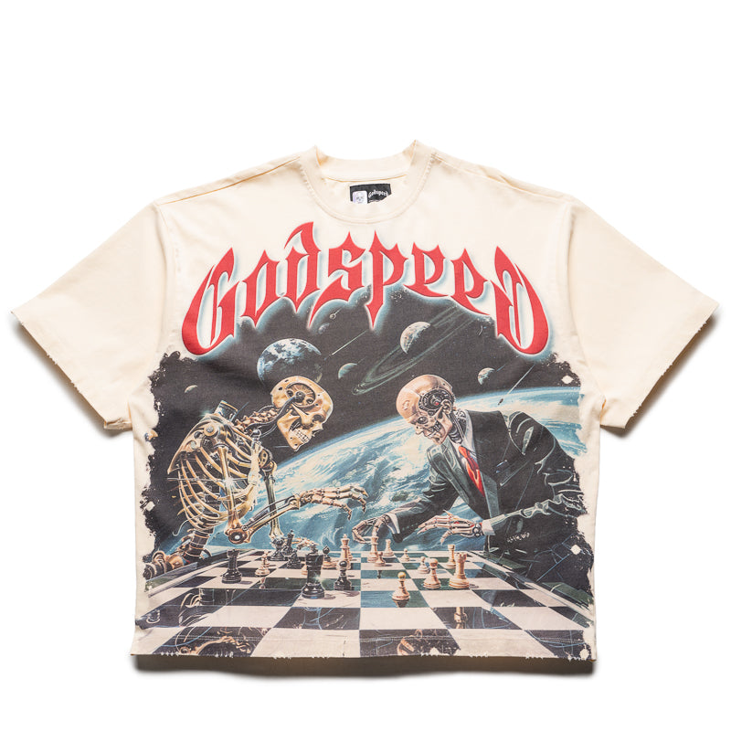 Godspeed New York Checkmate Graphic T-Shirt in Bone - Stylish Casual Wear for Street Fashion & Everyday Outfits