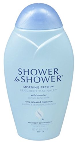 SHOWER TO SHOWER Morning Fresh Body Powder - 8 oz (Pack of 5) | Talc-Free Absorbing Powder for Women & Men | Post-Shower Freshness, Gym Bag Essential & Travel Must-Have