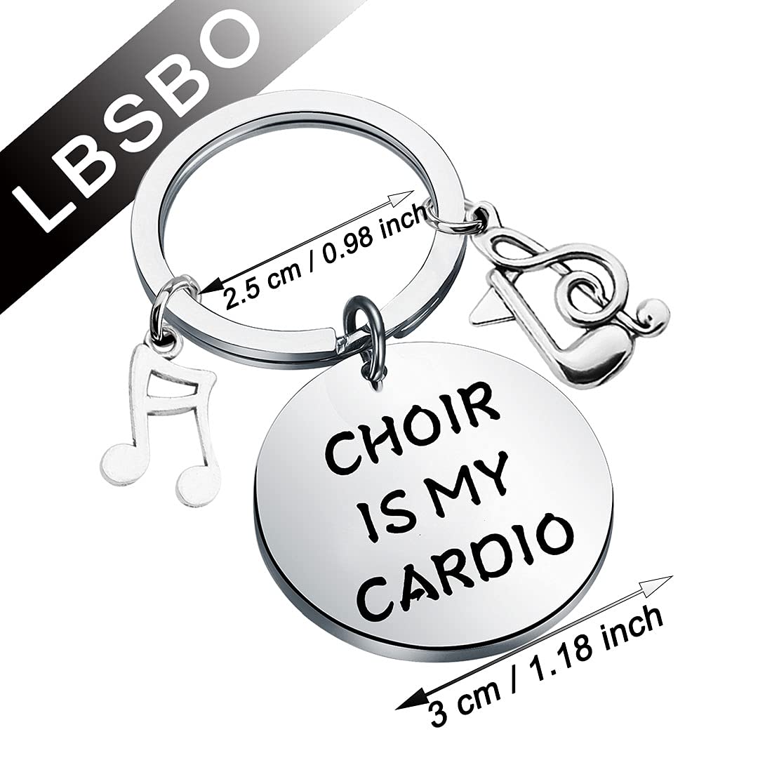 Choir Director Gift Keychain - Music Note Charm for Choir Mom & Choir Lovers - Perfect Choir Member Appreciation Present - Great for Rehearsals, Performances & Music Enthusiasts