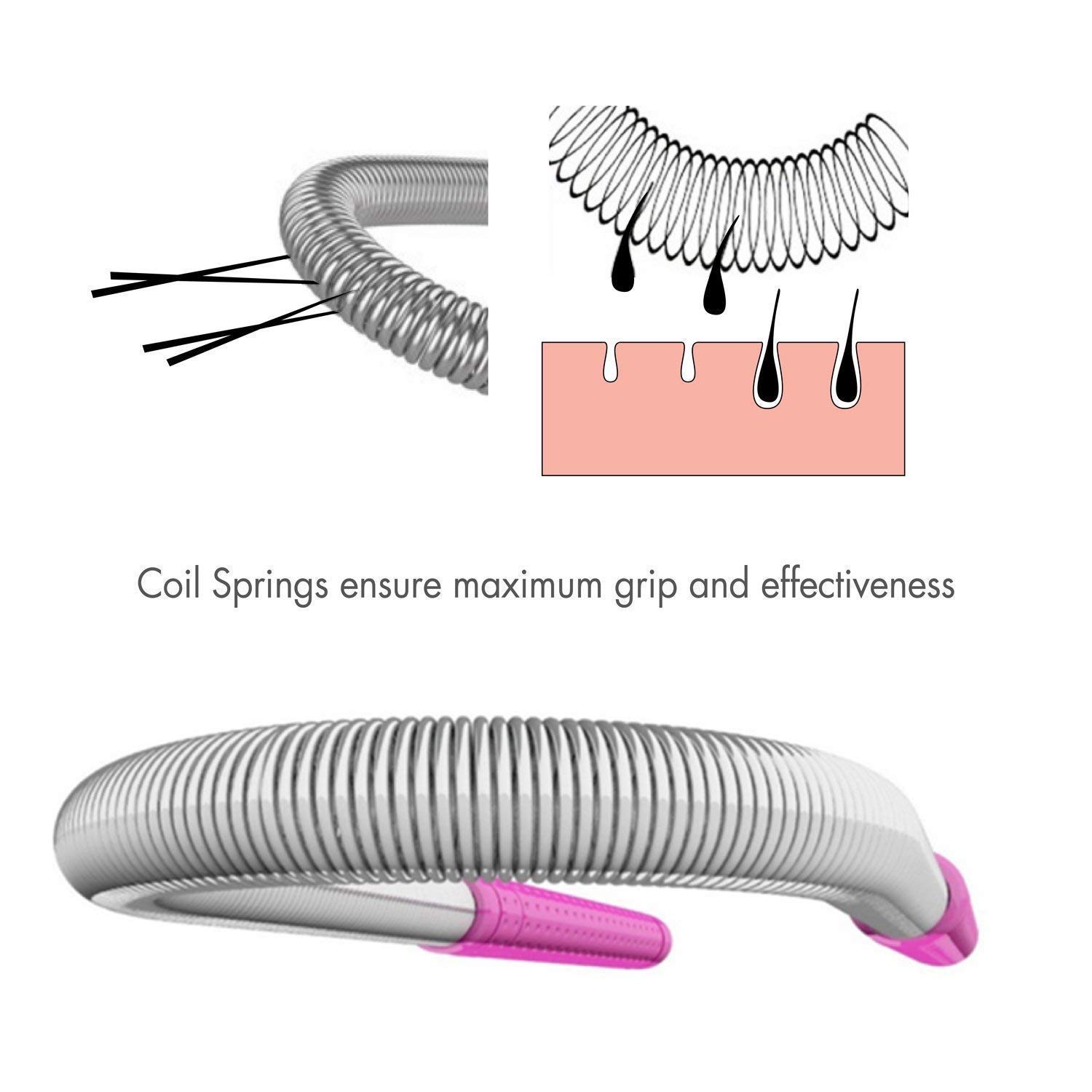 Topinon 2-Piece Facial Hair Removal Spring Tool - Eyebrow Epilator & Threading Kit for Women | Chin, Cheek, Mustache & Upper Lip Hair Remover | Perfect for Home Use & Travel Beauty Care