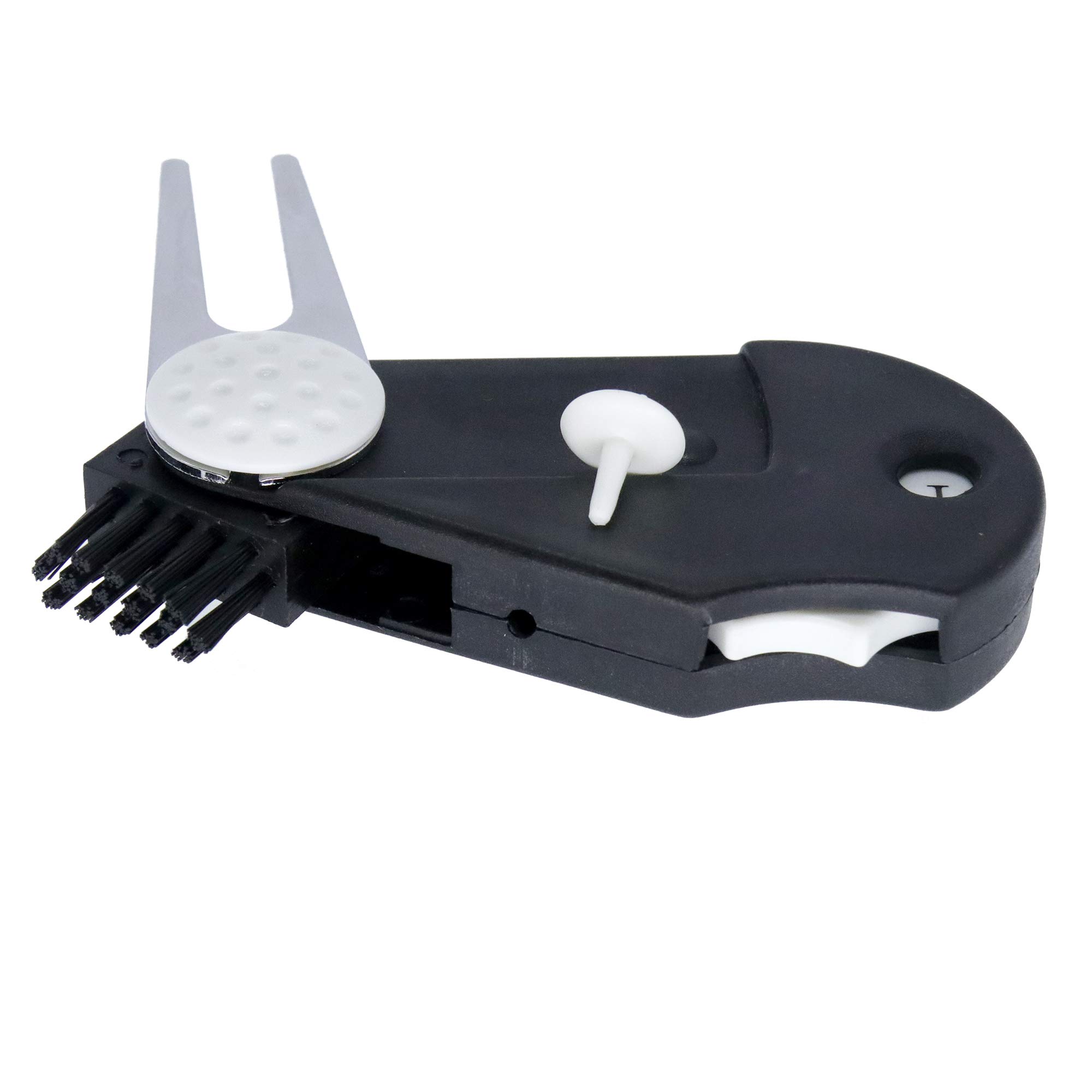 5 in 1 Golf Multi-Tool with Club Brush, Divot Repair Tool, Stroke Counter, Ball Marker & Groove Cleaner | Compact Golf Accessories for On-Course Convenience | Perfect for Golfers, Tournaments & Practice Sessions