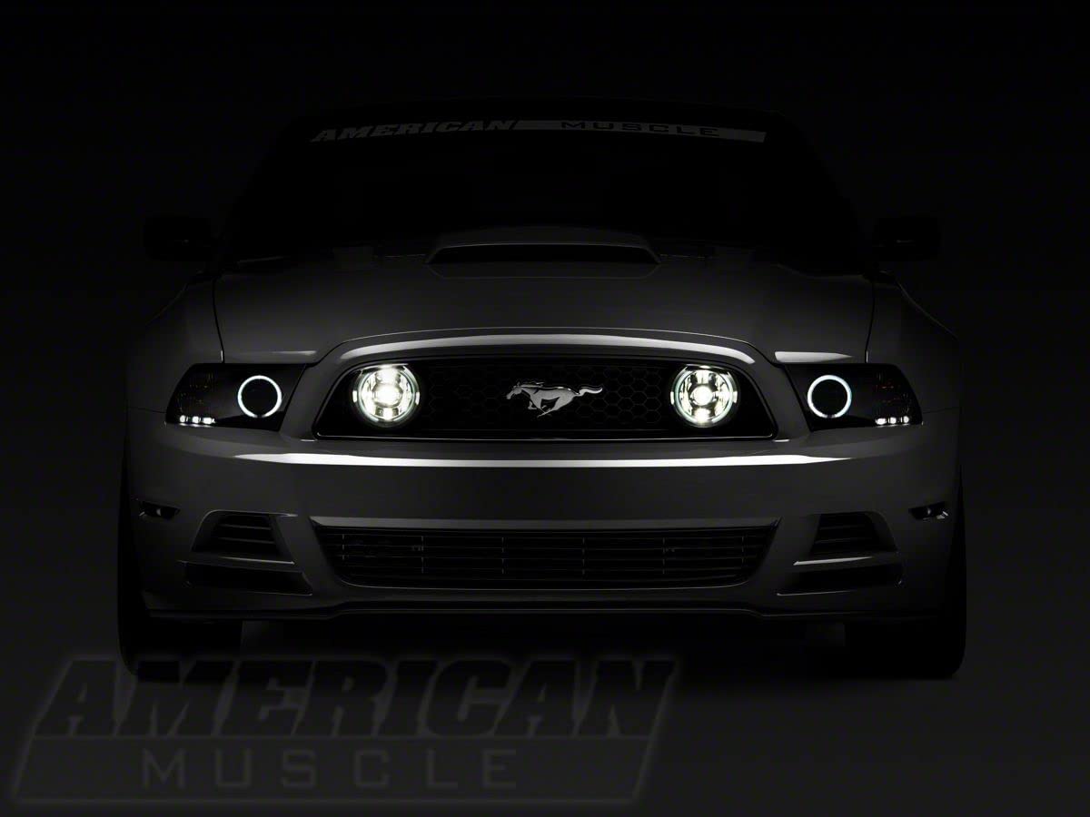 Raxiom CCFL Halo Fog Lights - Smoked Lens for 2013-2014 Ford Mustang GT | Premium Aftermarket Lighting for Enhanced Visibility & Style | Perfect for Night Driving & Custom Car Upgrades