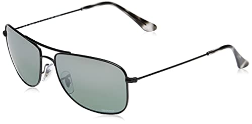 Black/Polarized Blue Mirrored Silver