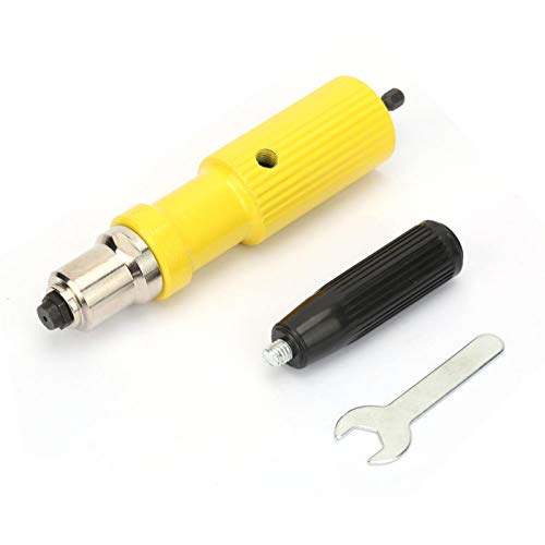 Okuyonic Cordless Electric Rivet Gun - 1Pcs Metal Nut Riveter Drill Adapter for Automotive, Shipbuilding & DIY Projects | Heavy Duty Riveting Tool for Metalworking, Home Repair & Industrial Applications