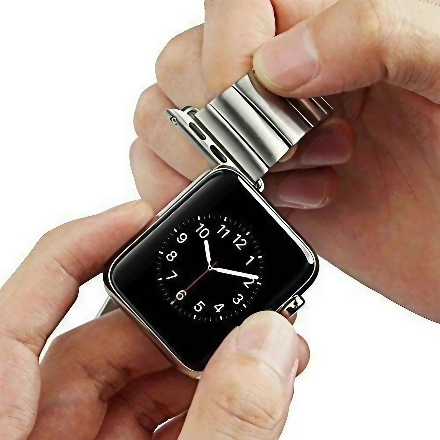 LOOKSEVEN 4 Pairs Watch Band Connector Kit - Replacement Watch Strap Adapter with Tools for Apple Watch, Samsung, Fitbit - Perfect for DIY Watch Repair & Strap Customization