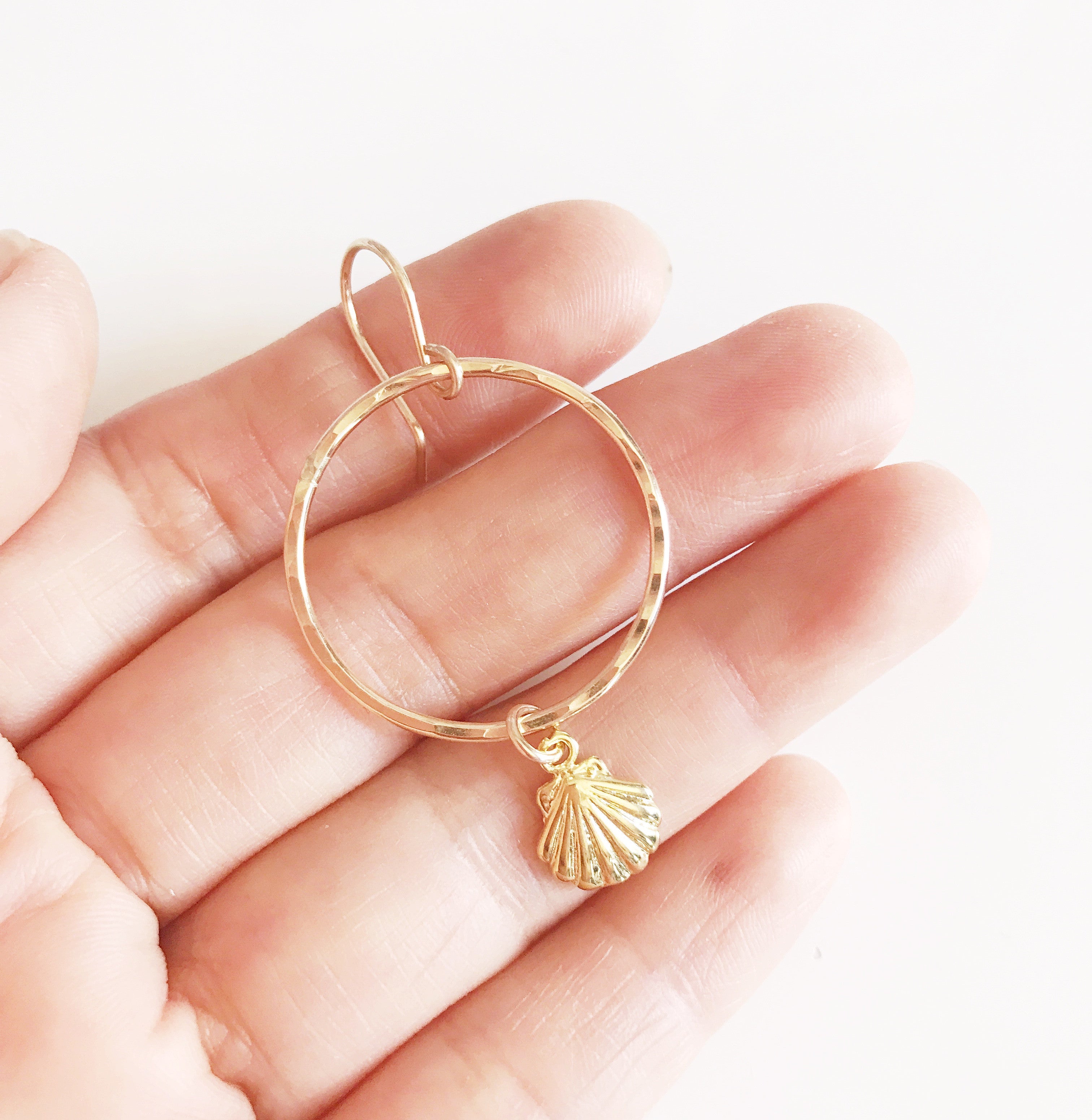 RHEA Sea Shell Earrings (E417) - Elegant Beach Jewelry for Women, Perfect for Summer Outfits & Vacation Accessories