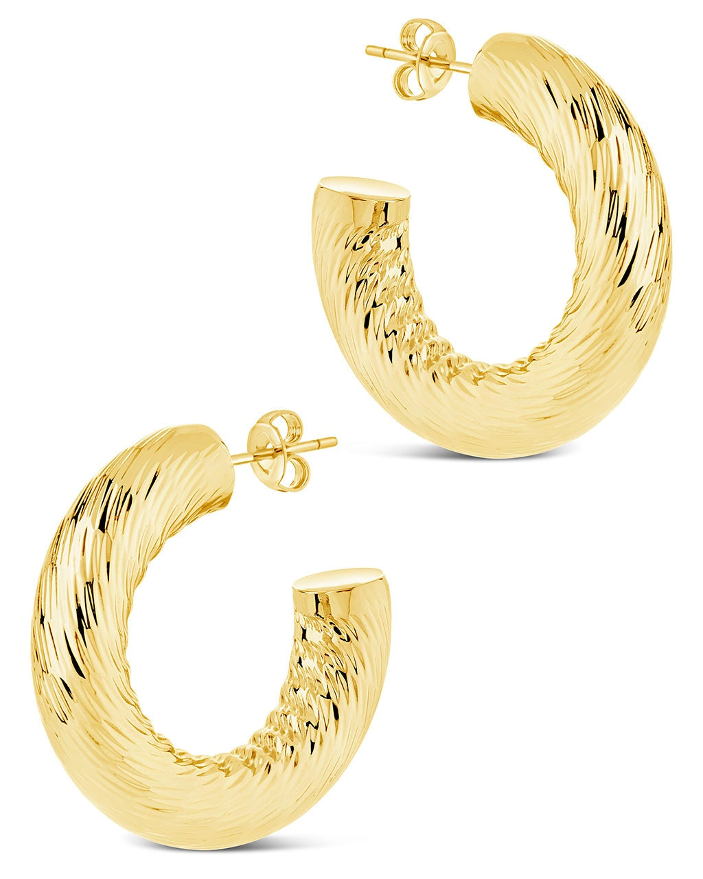 Pepper Textured Tube Hoop Earrings - Trendy Stainless Steel Dangle Earrings for Women | Perfect for Parties, Date Nights & Everyday Wear