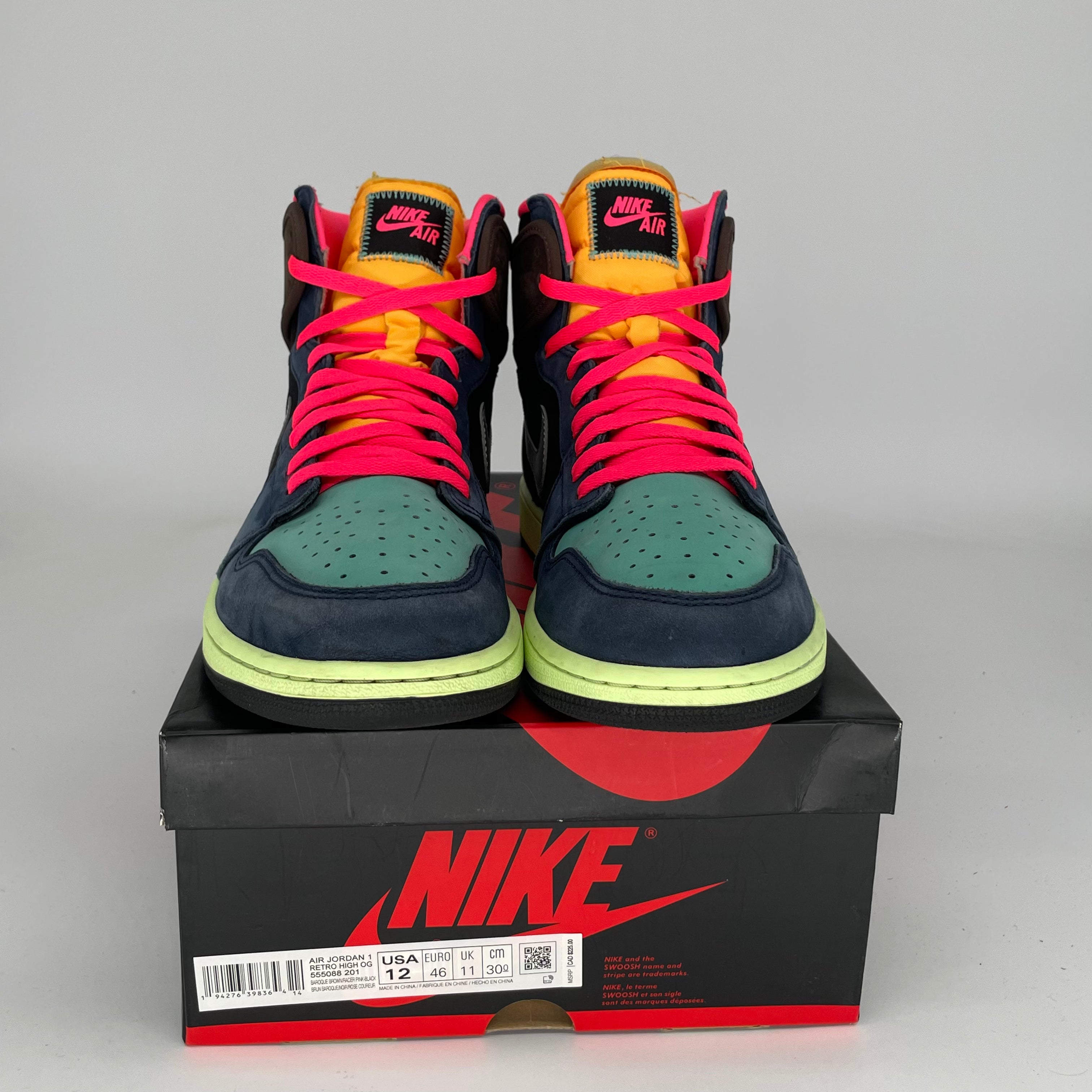 AIR JORDAN 1 BIO HACK Men's Basketball Shoes Size 12 - Retro High OG Style 555088-201 | Perfect for Streetwear Fashion & Sneaker Collectors