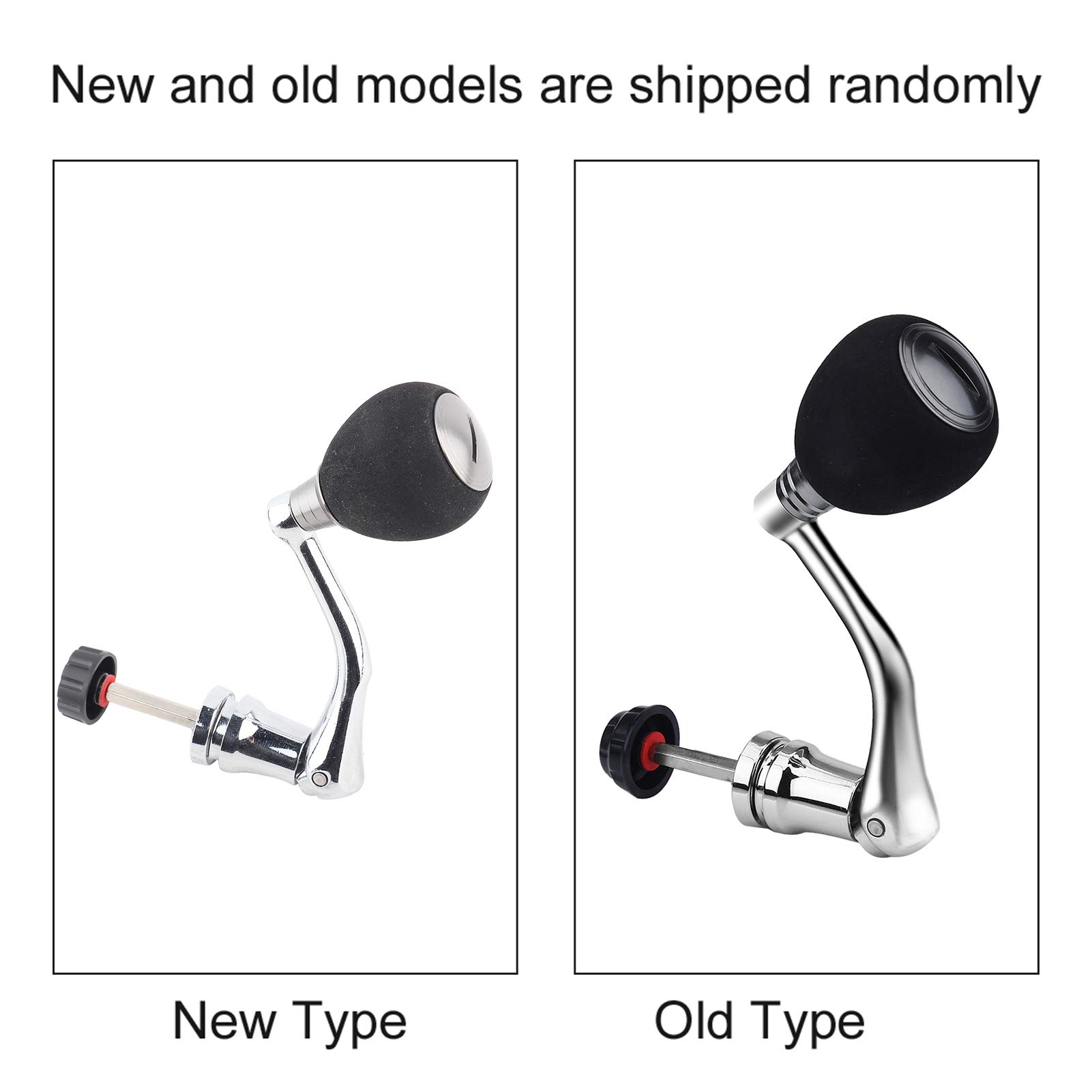 Premium Black Plastic Fishing Reel Handle - Replacement Spinning Reel Knob & Power Handle for Baitcasting (2000-3000 Series, Silver) - Perfect for Saltwater & Freshwater Fishing Gear Upgrades