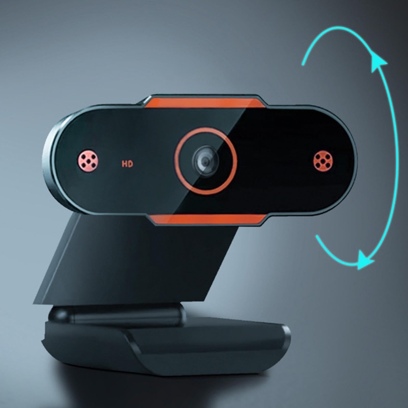 Jikiaci 1080P HD Webcam with Tripod Stand - Adjustable USB 2.0 Computer Camera for Laptop & Desktop - Perfect for Online Classes, Zoom Meetings, Video Conferencing, Live Streaming & Home Office Setup