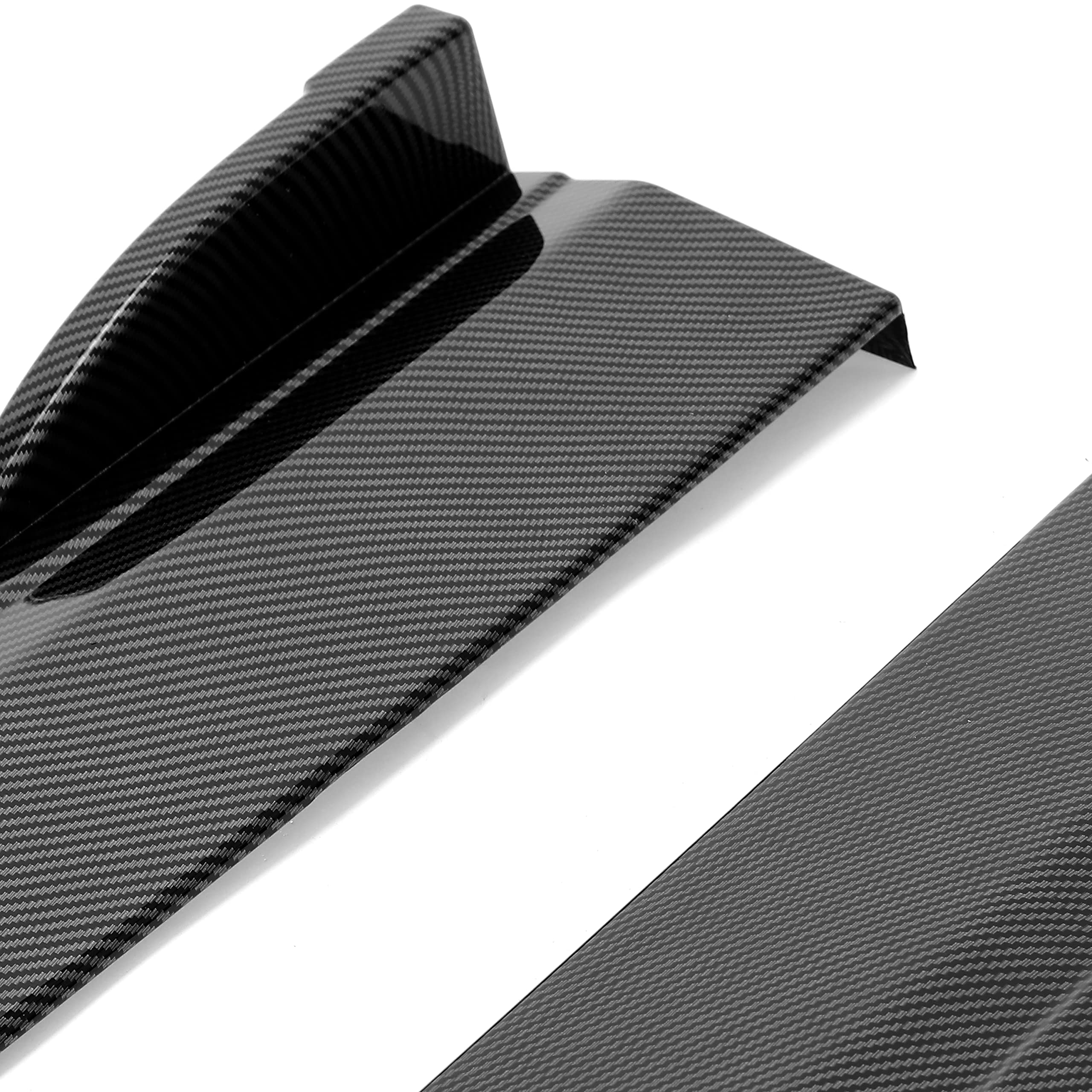 KUAFU Side Skirts for 2015-2023 Dodge Charger SRT Daytona Scat Pack R/T 392 GT - ABS Carbon Fiber Style Rocker Panel Guards & Body Kit Extensions - Perfect for Car Enthusiasts & Street Racing Upgrades