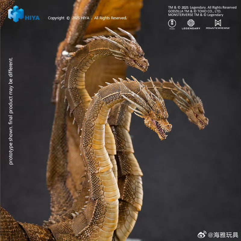 Pre Order 1/18 HIYA 10 Inch Godzilla vs King Ghidorah Action Figure - Exquisite Collectible Monster Toy for Movie Fans & Display Collections - Perfect for Home Decor, Gift Giving, and Anime Conventions