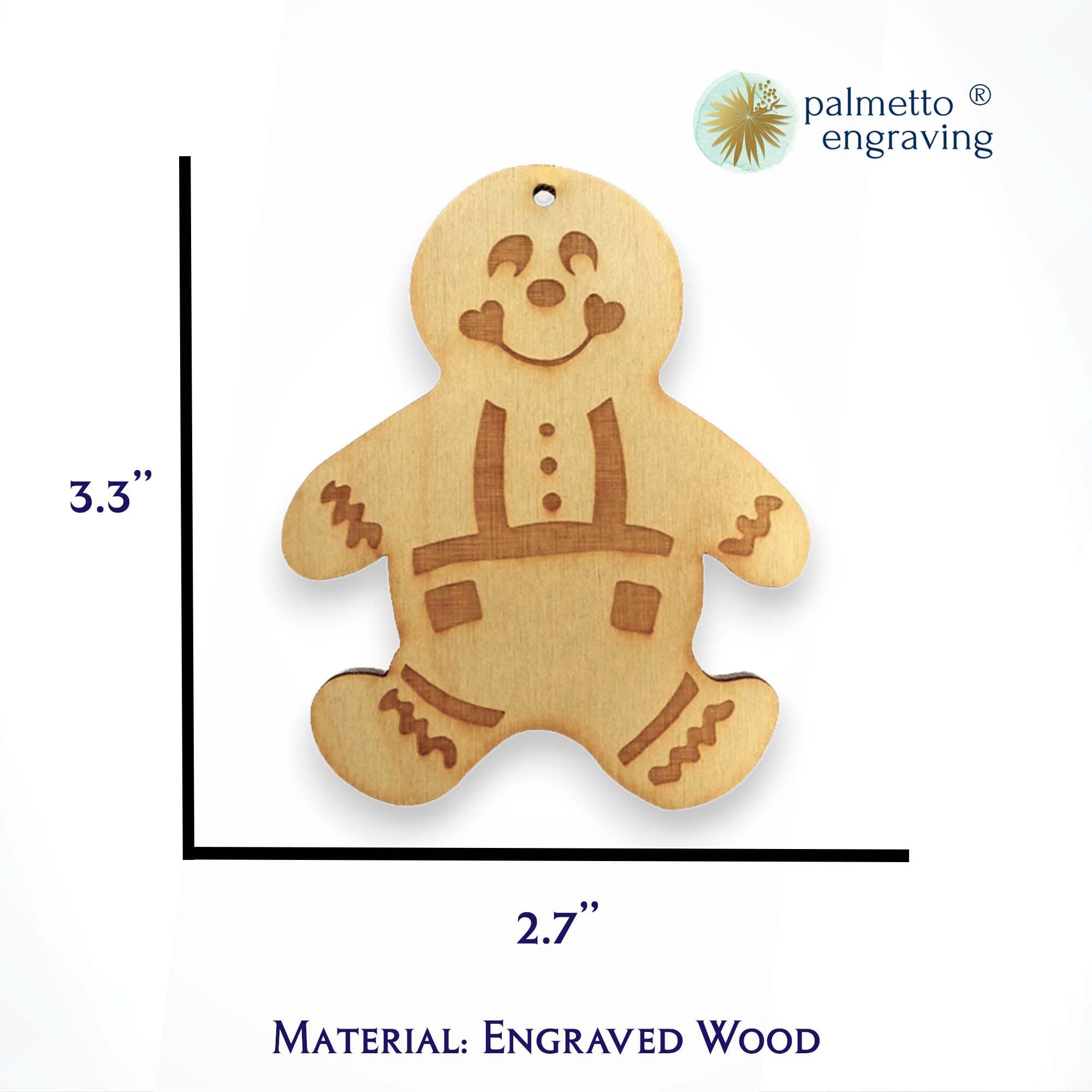 Personalized Gingerbread Man Christmas Ornaments - Custom Holiday Decor for Tree, Gifts & Festive Home Decorating | Perfect for Xmas Party Favors, Stocking Stuffers & DIY Crafts