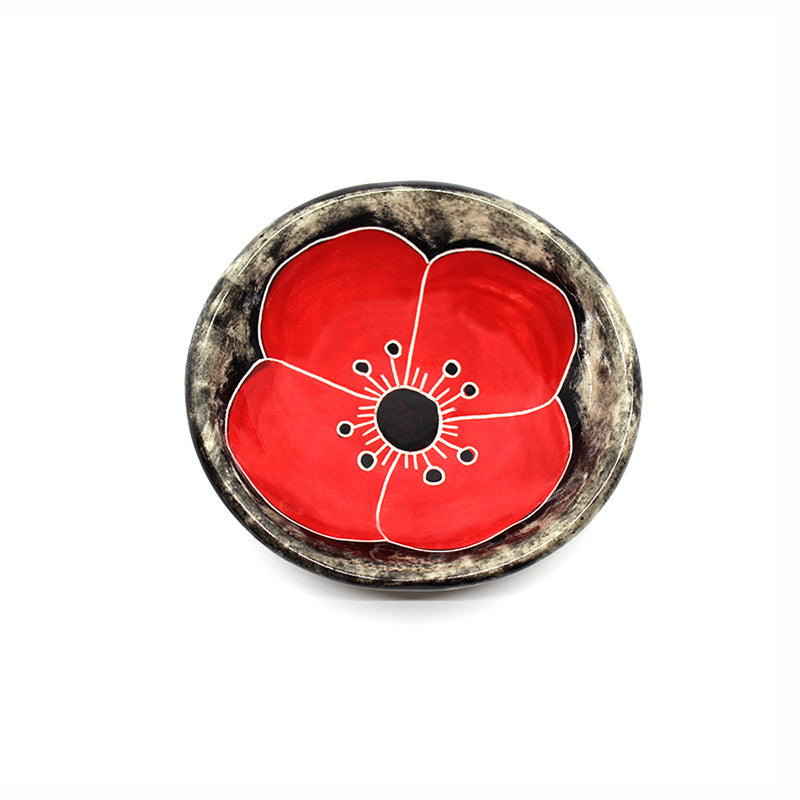 Handmade Ceramic Poppy Dish - Elegant Decorative Serving Bowl for Home & Kitchen | Perfect for Salads, Snacks, and Table Centerpieces | by Borrowed Earth