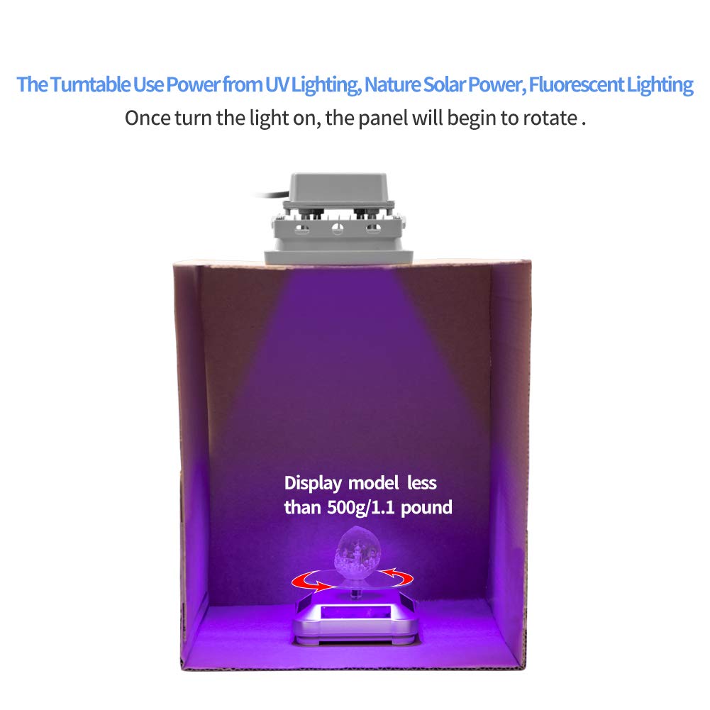 405nm UV Resin Curing Light with 360° Solar Turntable for SLA/DLP/LCD 3D Printers | Fast Solidification of Photosensitive Resin | DIY Curing Station for Miniatures, Jewelry & 3D Printing Projects
