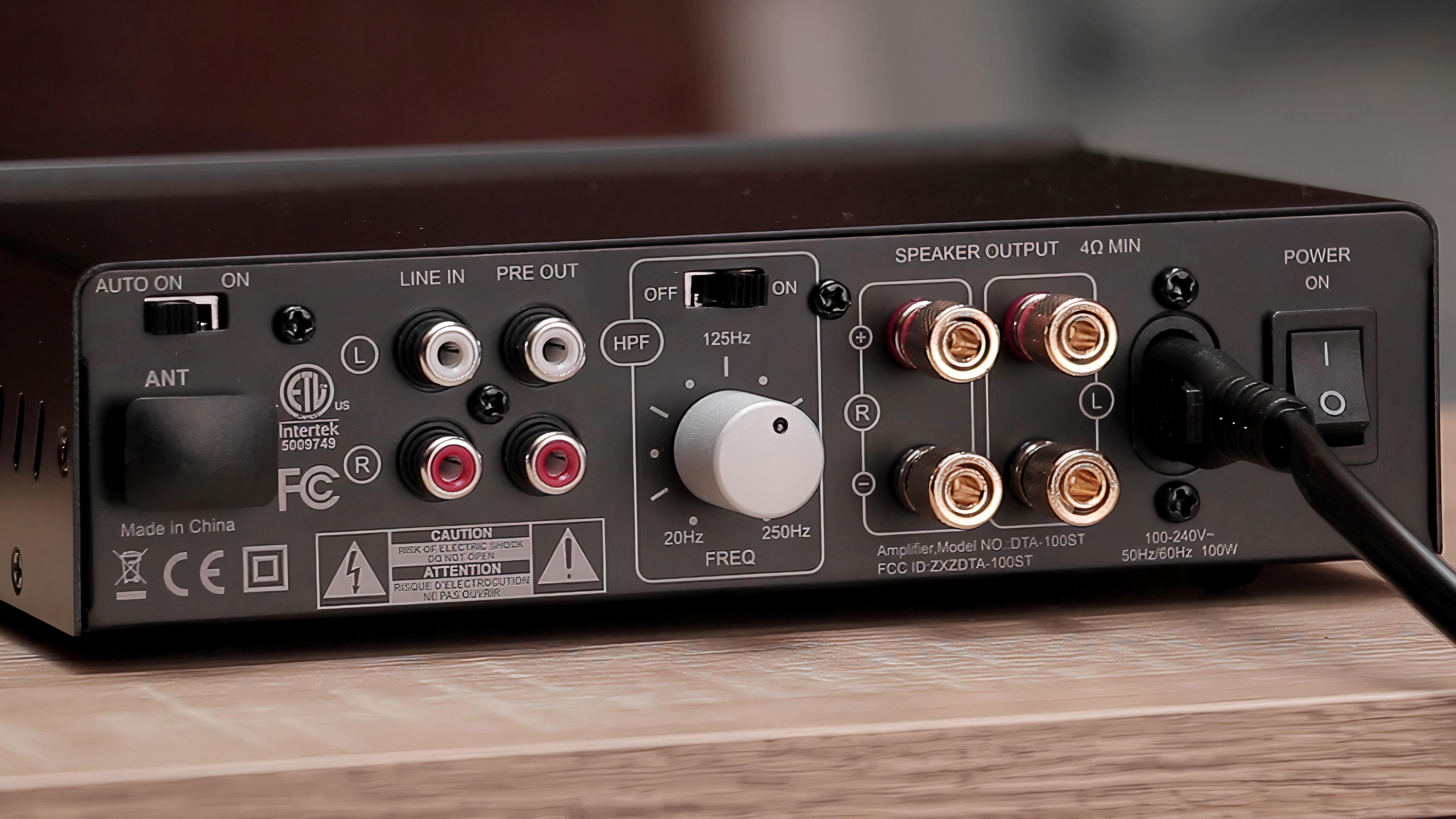Dayton Audio DTA 100ST 100W Stereo Integrated Amplifier - Perfect for Home Theater, Music Listening & Audio Systems